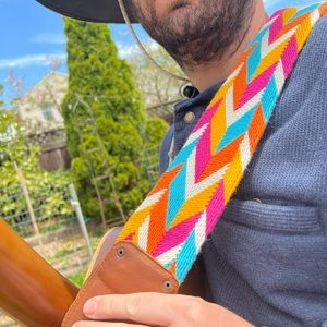 Handmade guitar strap from the Colombian indigenous communities.